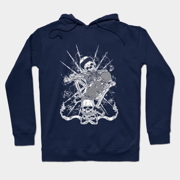 THE SKATEBOARD SKULL Hoodie by azieescansee